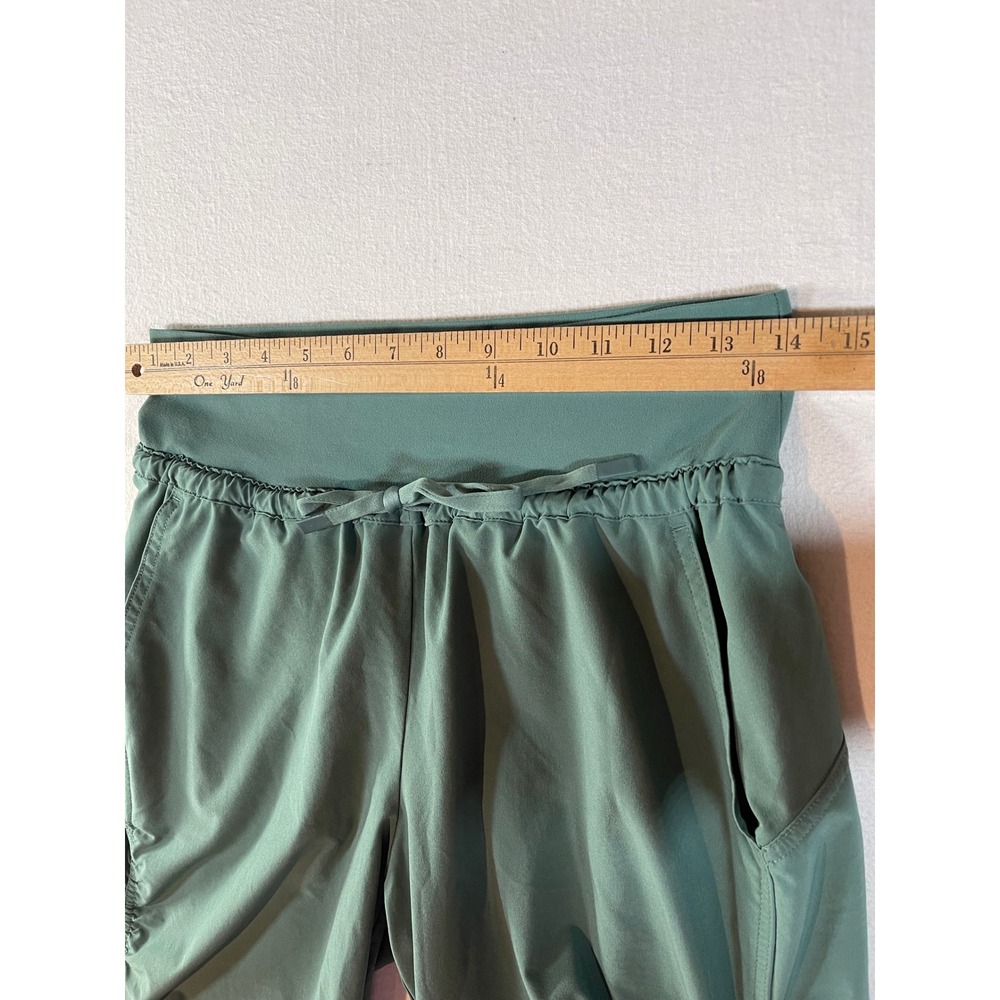 Athleta Attitude Lined Pants Green Ruched Jogger Trousers Size S - Picture 4 of 15
